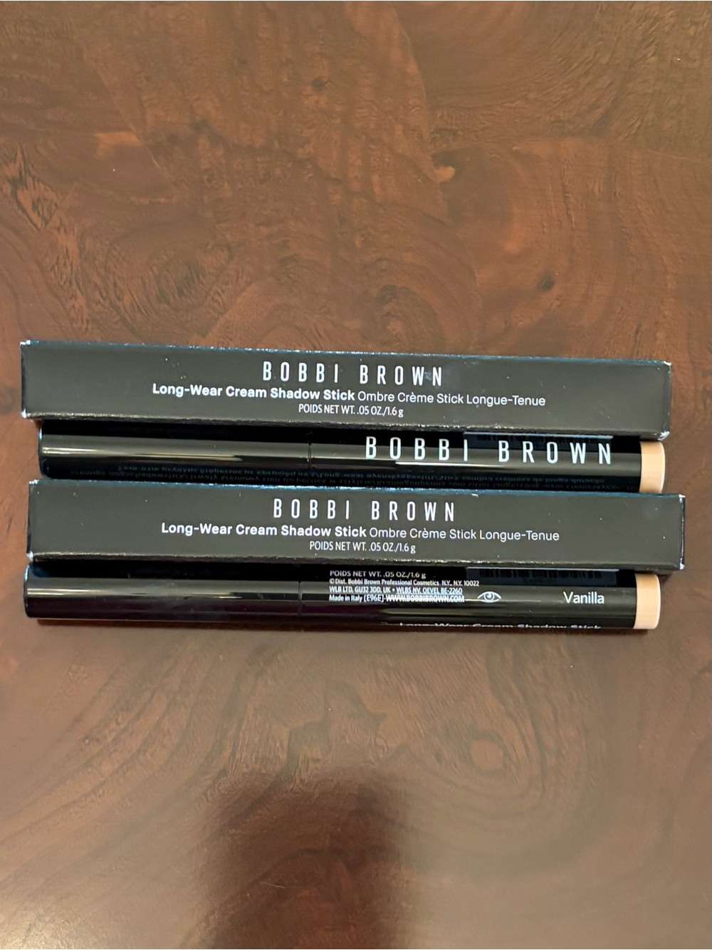 Bobbi Brown Long-Wear Cream Shadow Stick set of two— Vanilla